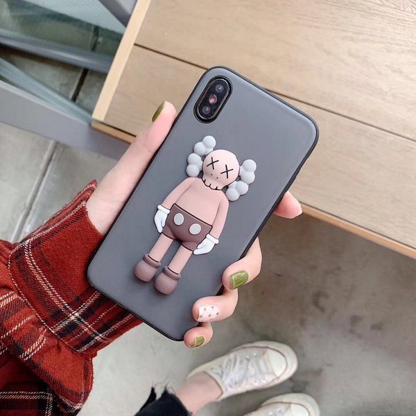 

Стереоскопический телефон чехол для iPhone 11 Pro Xs Max Хг X 7 8 Plus Case Cover Kaws 3D Игрушка Мульт
