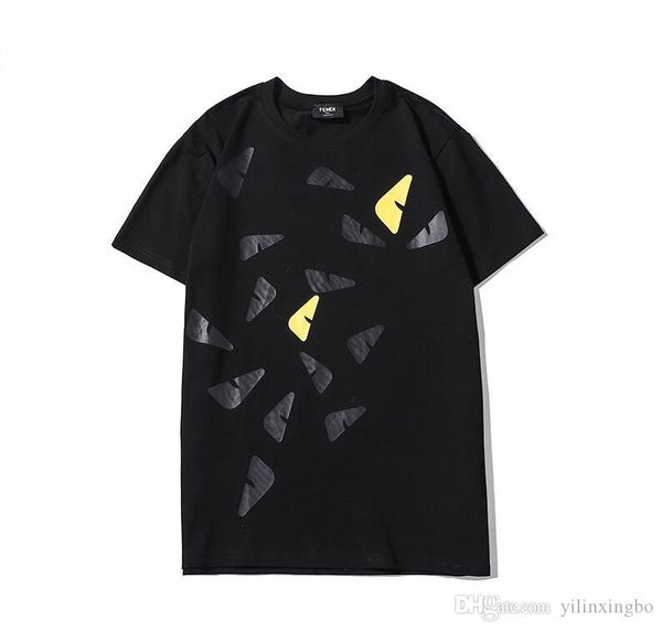 

2020 spring and summer new high grade cotton printing short sleeve round neck panel t-shirt size:s--l-xl-xxl color: black white 51e30#