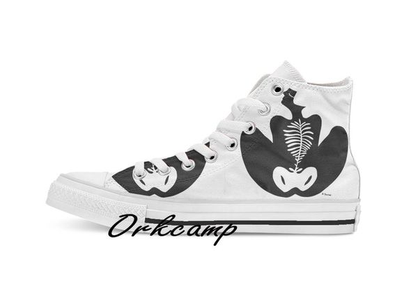 

woman plant custom casual high lace-up canvas shoes sneakers drop shipping