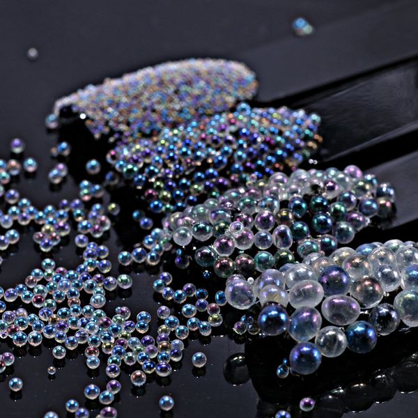 

5g mermaid nail art caviar beads transparent matte nail art decoration 3d manicure balls uv gel polish diy accessory 4 color new, Silver;gold