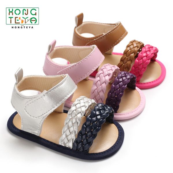 

2019 baby sandals for hard summer princess bottom toddler shoes infant girls shoes girl non-slip colourful newest, Black;red