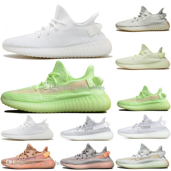 

with box kanye west clay v2 white static reflective rainbow discoloration mens running shoes hyperspace true form men sport designer sneaker