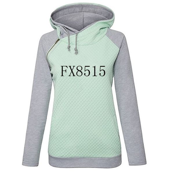 

logo letters print hoodies for women zipper decoration sweatshirt femmes hoodies women cotton girls corduroy pockets street, Black