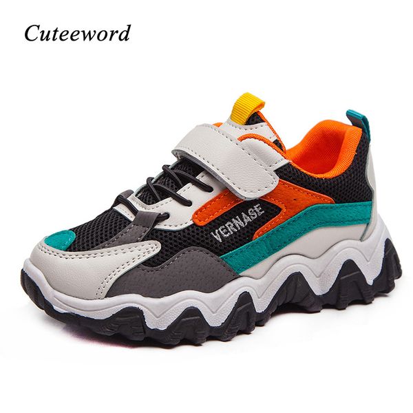 

children's sports shoes 2020 spring summer new boys sneakers girls running shoes mesh breathable kids casual non-slip, Black;red