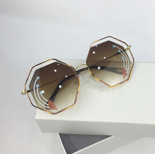 

new fashion womens sunglasses men glasses sunglasses women box 132 lunettes protects eyes gafas de sol style with soleil de kdrr, Slivery;brown