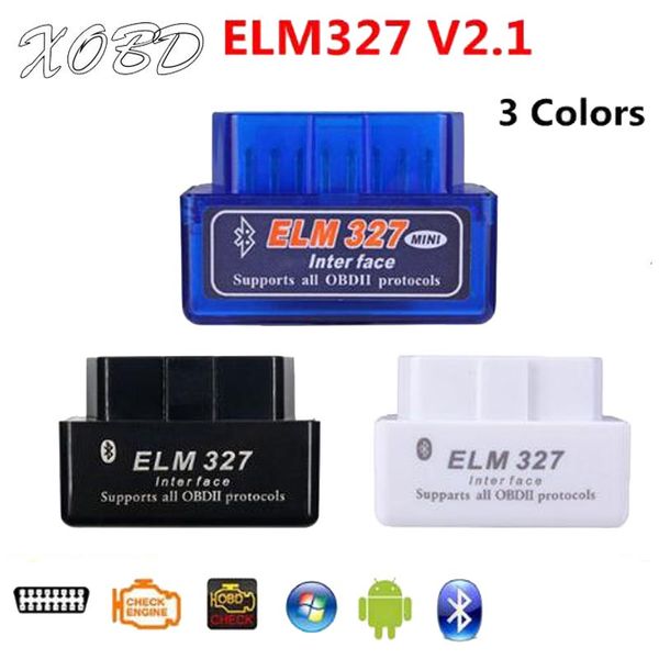 

elm327 v2.1 bluetooth obd obd2 code reader can-bus supports multi-brand cars multi-language elm 327 bt v2.1 works android/pc