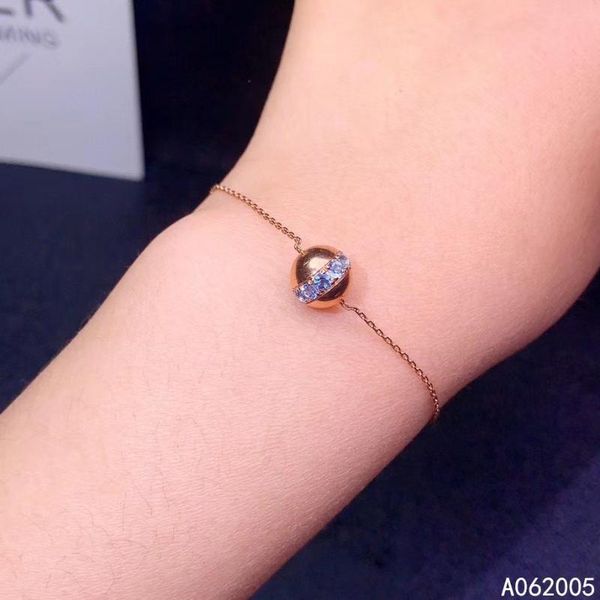 

kjjeaxcmy fine jewelry 925 sterling silver inlaid aquamarine women hand bracelet trendy support detection, Golden;silver