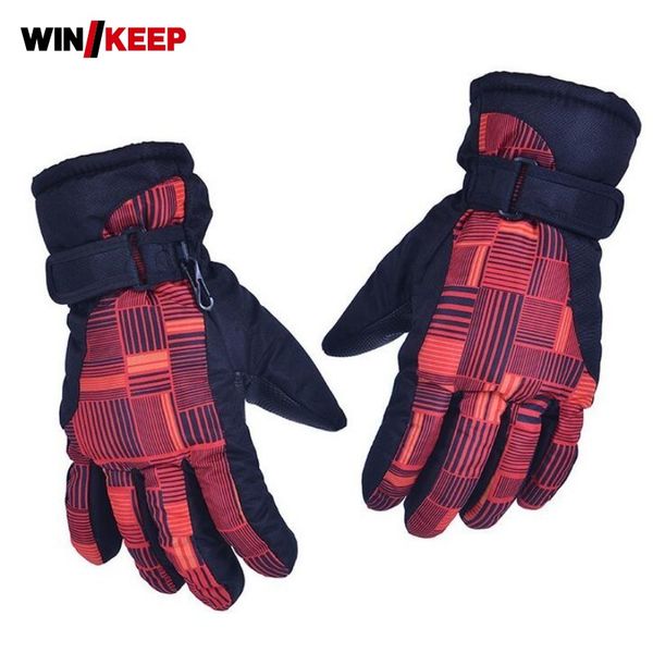 

women men outdoor motorcycle gloves waterproof thicken warm mountain skiing snowboard gloves printed winter luvas ing