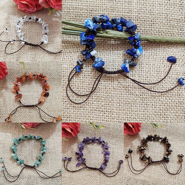

bohemia women ladies colorful stone beads bracelet chain rope trendy adjustable bracelets bangles accessories party gifts, Golden;silver