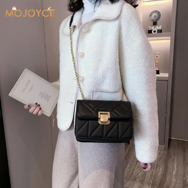 

women classic leather crossbody bags small shoulder messenger chain handbag lady classic plaid shoulder crossbody bags