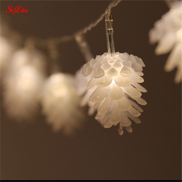 

warm white 10/20/40 led pine cone shape string festival fairy light for christmas wedding garden party6z mm260-262