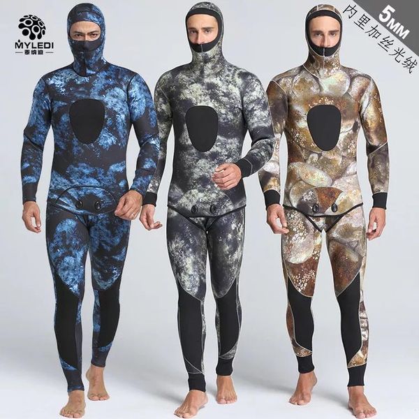 

scr chloroprene rubber camouflage 5mm two pieces of warm fishing and fishing suit spearfishing snorkel swimsuit