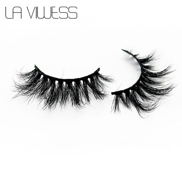 

la viwess 25mm long 5d mink lashes big dramatic volumn eyelashes strip thick false eyelash extra length mink eyelashes