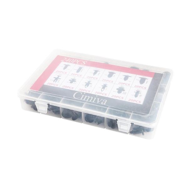 

240 pcs bumper fastener rivet clips automotive furniture expansion screws kit push retainer set fastener remover