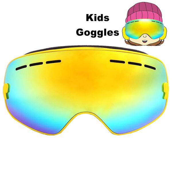 

kids ski goggles double lens uv 400 anti-fog ski glasses snow skiing snowboard skateboard goggles for boy girl teenager