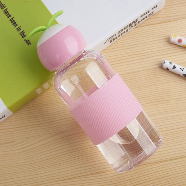 

пластиковые pc росток травы бутылки пользовательские логотип портативный силиконовые защитная крышка space cup anti-fall молочный сок бутылк