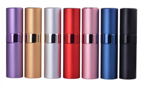 

15ml/8ml mini aluminum perfume bottle empty filling spray perfume atomizer rotary bottle