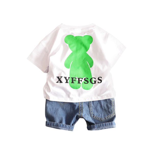

new fashion summer baby girl clothes suit children boys cotton t shirt shorts 2pcs/sets toddler active costume kids tracksuits, White