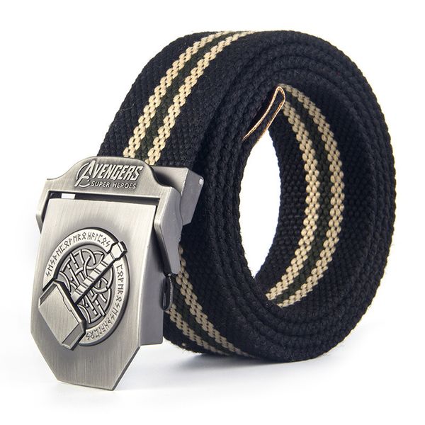 

2018 canvas tactical casual belts men's fashion wild korean thicken belts male knitted waistband ceintures long canvas belt, Black;brown