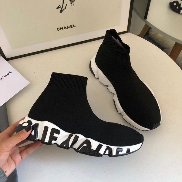 

sock shoes womenss high 2019 autumn fashion wild womenss shoes new elastic trend sports casual shoes tide women martin boots 11112, Black
