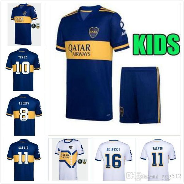

2019 2020 2021 boca juniors soccer jerseys cardona de rossi tevez alexis salvio mauro home away 3rd 20 21 football men and kids shirt, Black;yellow
