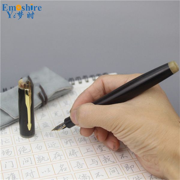 

new wood pen cap 0.5 mm fountain pen brand stationery for business meeting gifts brnad stationery fountain custom p851