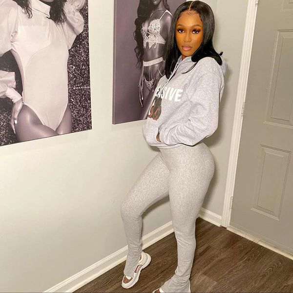 

stacked leggings high wasted slit grey sweatpants women skinny pencil pants summer casual trousers, Black;blue
