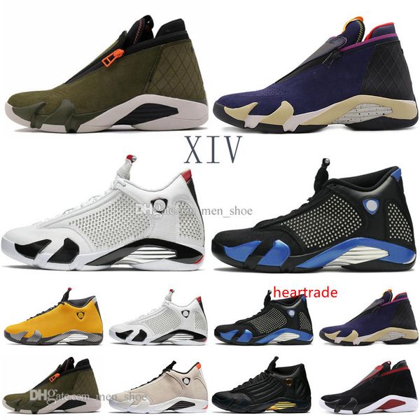 

new 14 14s reverse last smen basketball shoes black blue thunder red suede last sthunder black yellow dmp sneakers