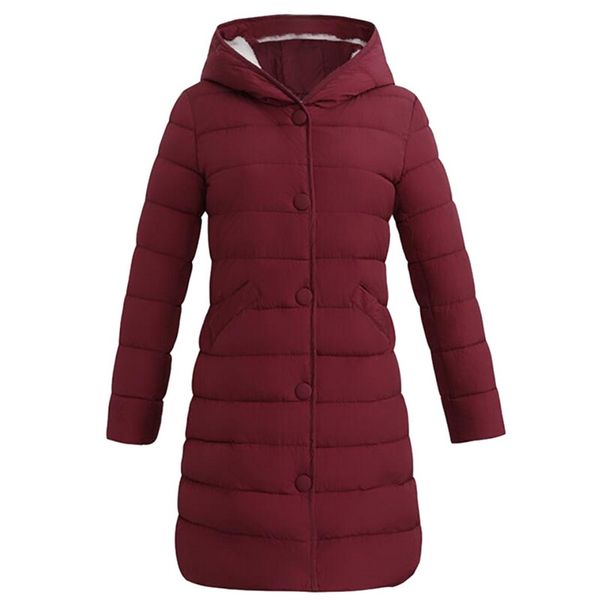

heflashor winter down jacket women fashion solid womens long down jackets casual pocket outerwear warm hooded parka 3xl, Tan;black