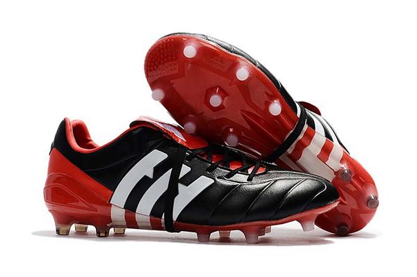 

2018 predator mania champagne fg mens soccer cleats predators boots cleats boots football mania original soccer shoes black leather hot, White;red