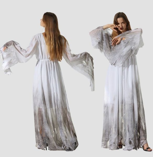 

halloween women cosplay halloween costumes cemetery ghost bride white dress costume dress female costumes weird l-xxl, Black;red