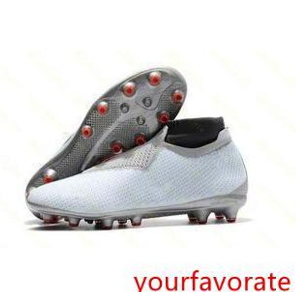 

new soccer cleats phantom vsn elite df ag white gold high mens football boots total six colors size 39-45