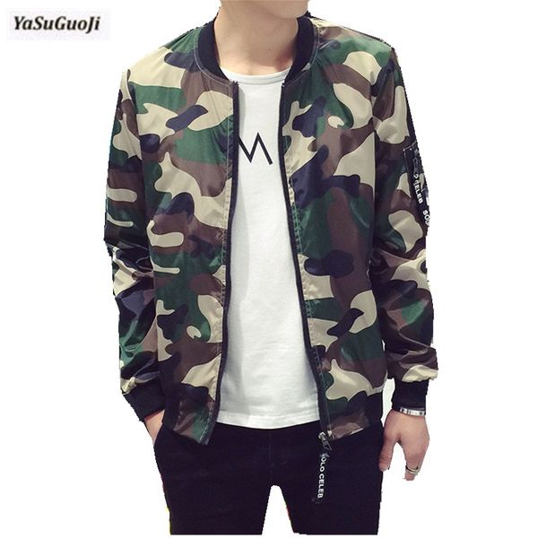 

new 2019 fashion camouflage thin jacket men style bomber jacket men veste homme men's clothing plus size m-5xl /jk14, Black;brown