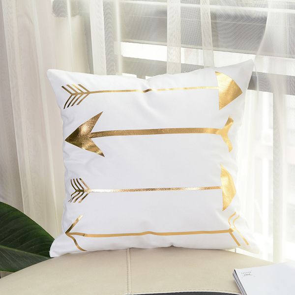 

comwarm bronzing golden shining cushion geometric animal leaf throw pillow square decorative pillows for sofa home textile 43x43