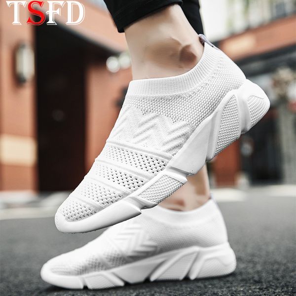 

summer running shoes for men shoes sneakers big size man sport slip-on men's sports shoe sock man shoe chaussure homme v19