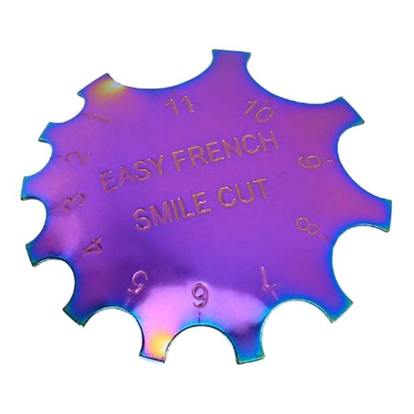 

easy french tip smile line edge cutter multi-sizes stencil trimmer nail tools