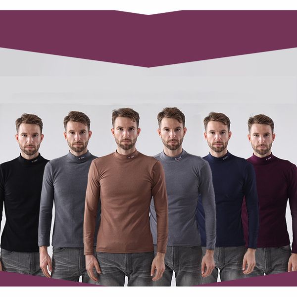 

mens designer long sleeve bottoming shirt youth solid color skinny thermal 2020 spring and autumn new fashion style selling, White;black