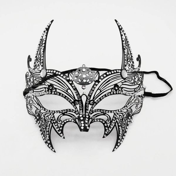 

women venetian party masks fashion black metal laser-cut xmas dress costume shows wedding masquerade half face mask dhl an2627
