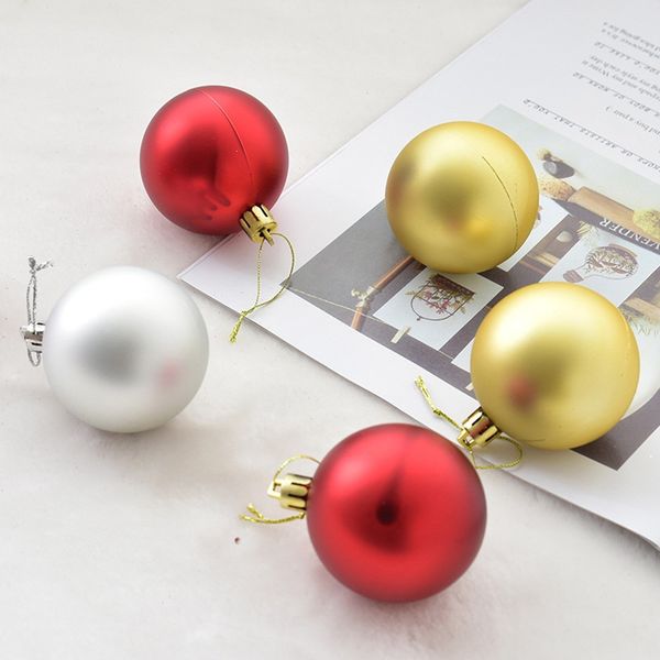 

new 6pcs christmas tree decoration ball matte christmas door hanging ball shopping mall shop decorations