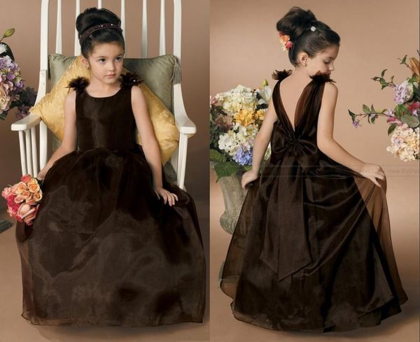 

cute glitz black flower girls dresses jewel organza backless a line junior princess gowns little kids pageant party dresses robes de fÃªte, White;blue