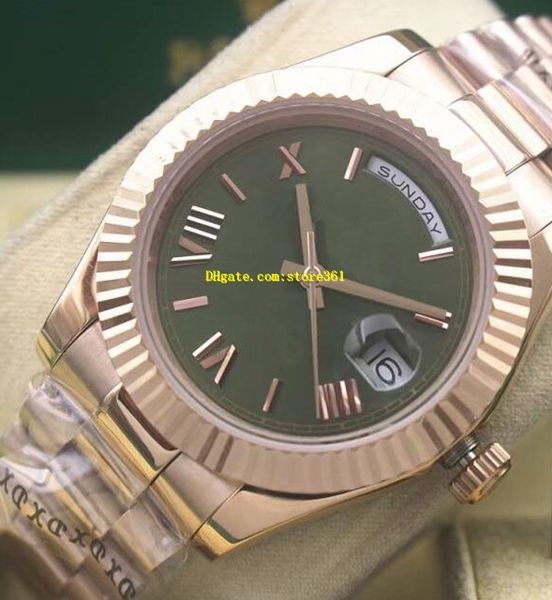 

10 style 009 mens watches 228238 228239 228235 mechanical automatic 40mm yellow gold 18k white gold president roman dial movement 2813, Slivery;brown
