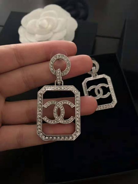 

новая стиль роскошь дизайнер ювелирных серьга rhinestone подвески для женщин моды марки ювелирных изделий подарка свободного корабля, Silver