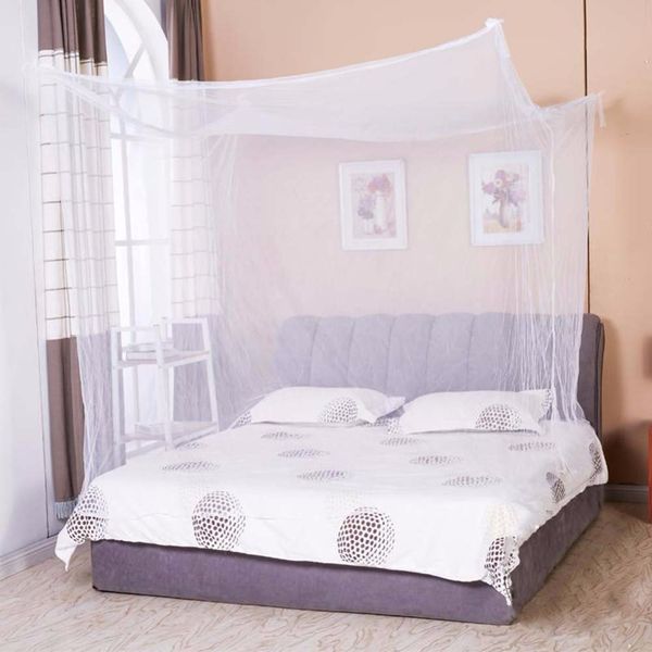 

1pcs moustiquaire canopy white four corner post student canopy bed mosquito net netting queen king twin size 2018