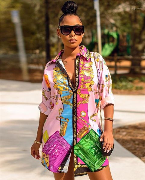 

printing shirts designer womens spring summer lapel neck blouses females fashion casual shirts dress ladies vintage luxury, White