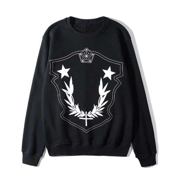 

luxury mens designer hoodies 19fw men women oversize pattern printed sweatshirts hoodies fashion hip hop mens hoodies size s-2xl, Black