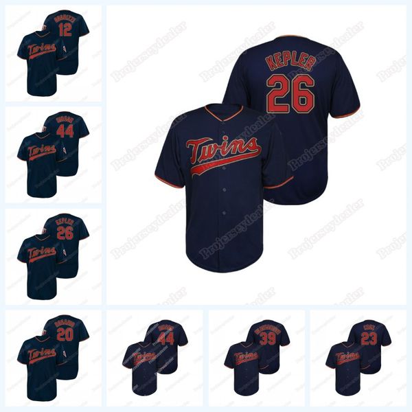 

Max Kepler 2019 Alternate Navy Jersey Eddie Rosario Jorge Polanco Twins C.J. Cron Jonathan Schoop Nelson Cruz Marwin Gonzalez Buxton Jersey