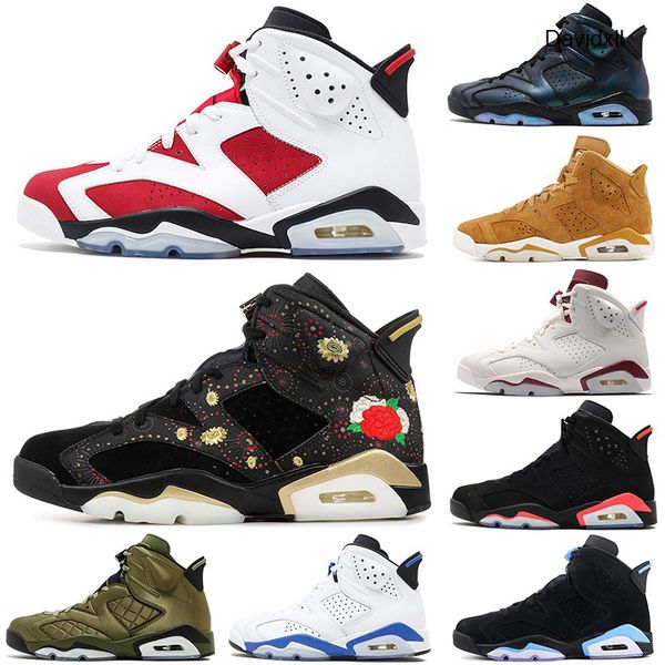 

2019 новое разводят мужчин 6 6с баскетбол обувь тинкер унк черная кошка белый инфракрасный красный кармин мужские дизайнерские тренер спорт