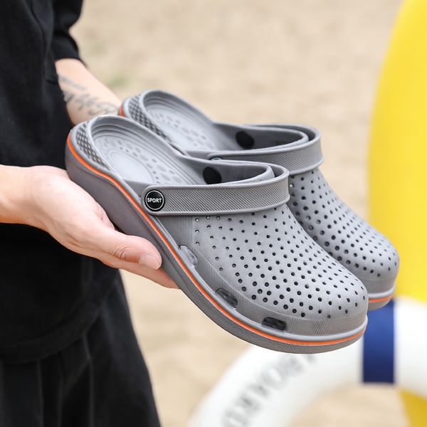 

men sandals 2019 crok adulto clogs crocse crocks shoes eva sandalias summer beach shoes slippers cholas hombre bayaband croc t200420, Black
