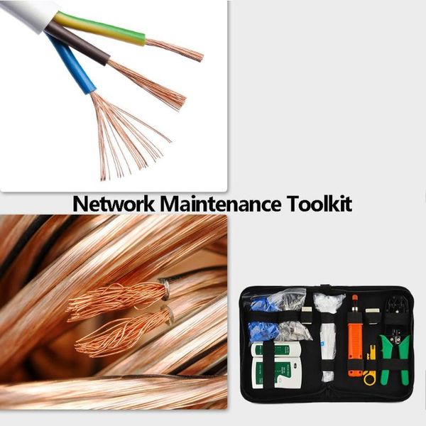 

network repair tool set cable stripping/pressing line/tangent pliers automatic cable stripping repair hand tool kit 10pcs