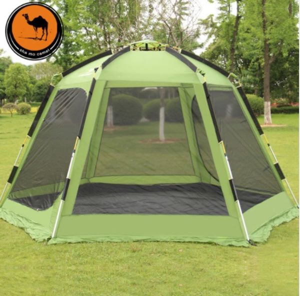 

automatic 6-8 person double layer huge family pergola tent party awning beach shelter outdoor camping tent with snow skirt